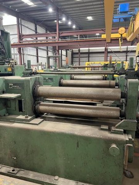 48" x .312" x 30,000# Loopco Slitting Line w/3 Heads Stock # 14255