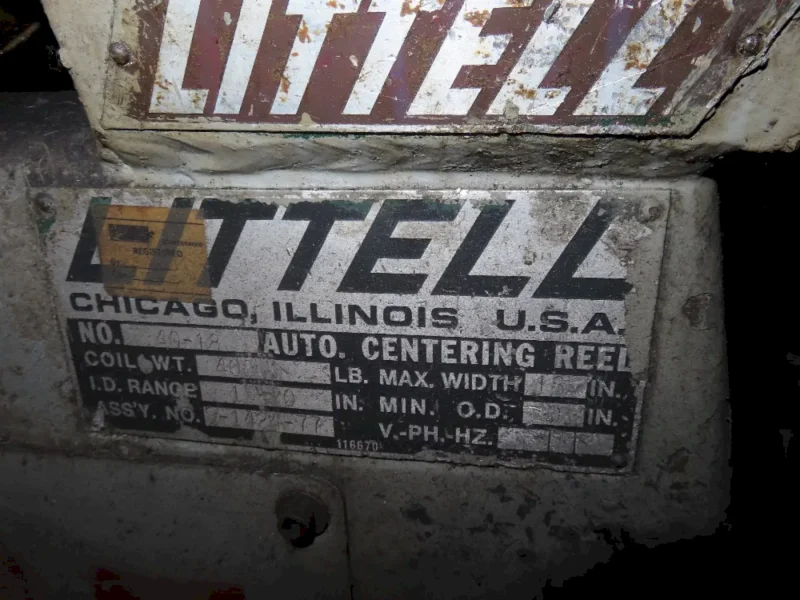 4,000 LB X 18" LITTELL 40-18 UNCOILER. STOCK # 0217926
