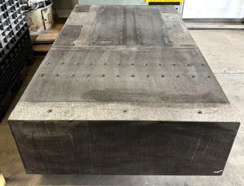 48&quot; x 79&quot; Granite Surface Plate, 18&quot; Thick, Drilled &amp; Tapped