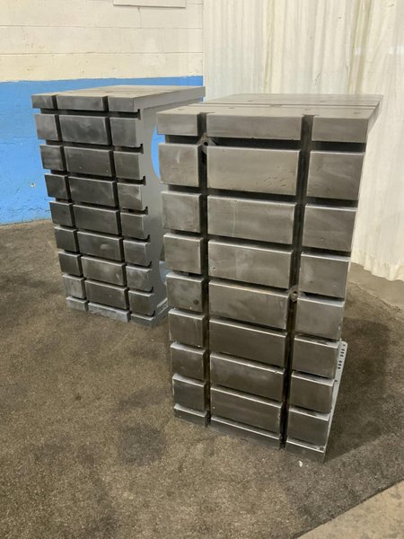 1 PAIR OF 48" X 24" GIDDING &amp; LEWIS T-SLOTTED ANGLE PLATES: STOCK #80896