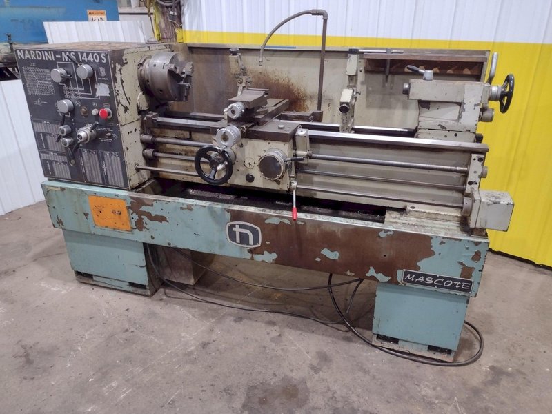 14&quot; x 40&quot; NARDINI MODEL #MASCOTTE 1440S GAP BED ENGINE LATHE, 1.75&quot; HOLE: STOCK #18997
