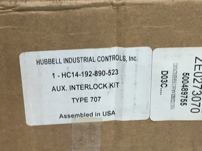 HUBBELL AUXILIARY CONTACT INTERLOCK KIT  -  HC14-192-890-523