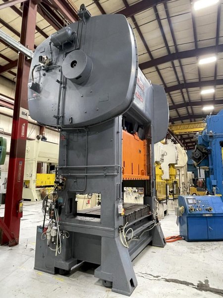 400 ton Bliss SC2-400-84-48 Used Straight Side Double Crank Mechanical Metal Stamping Press, Year 1986