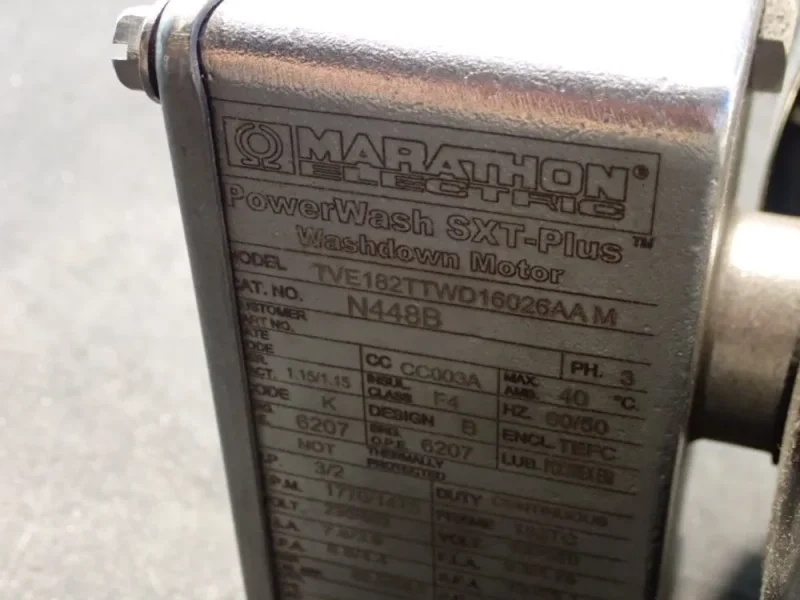 MARATHON 3 HP POWERWASH SXT-PLUS WASHDOWN MOTOR  -  TVE182TTWD16026AAM