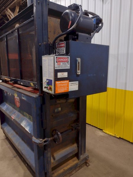 72" X 30" JV MFG CRAM A LOT MODEL #VB-72-B VERTICAL HYDRAULIC CARDBOARD BALER: STOCK #18050