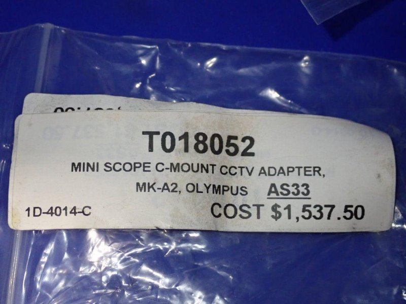 OLYMPUS MINI SCOPE C-MOUNT CCTV ADAPTER  -  MK-A2