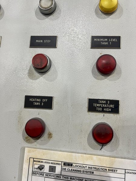 3 TANK FISA MODEL #3VST-350P ULTRASONIC PARTS BASKET TYPE CLEANING SYSTEM: STOCK #20623