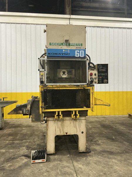 66 TON KOMATSU MODEL #OBS60-3 GAP FRAME PRESS 6.3" STROKE &amp; 6" SONORUKA COIL FEED LINE: YOBRO #25937