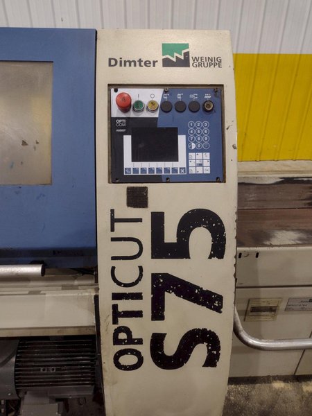 6" HIGH X 14" WIDE DIMTER  OPTICUT MODEL #S75 CROSS-CUT AUTOMATIC WOOD SAW, NEW 2003: STOCK #22923