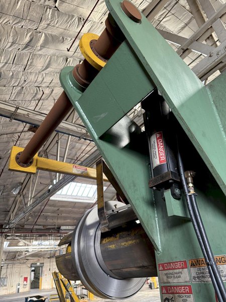 20,000 LB X 54" COE CPR-PC-20954 POWERED COIL REEL/UNCOILER WITH COIL CAR. STOCK # 0225026