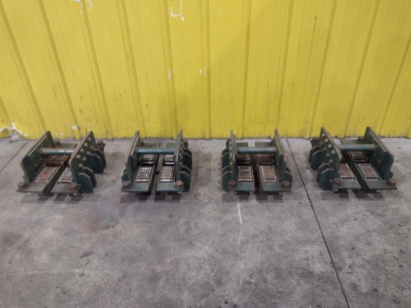 (4) 4 TON HILLMAN MODEL #B1-4  ROLLER TYPE MACHINERY MOVING SKATES: STOCK #22989