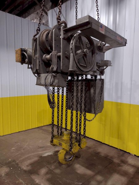 24 TON (48,000 LBS) CHESTER LOW HEADROOM ELECTRIC CHAIN HOIST: STOCK #10210