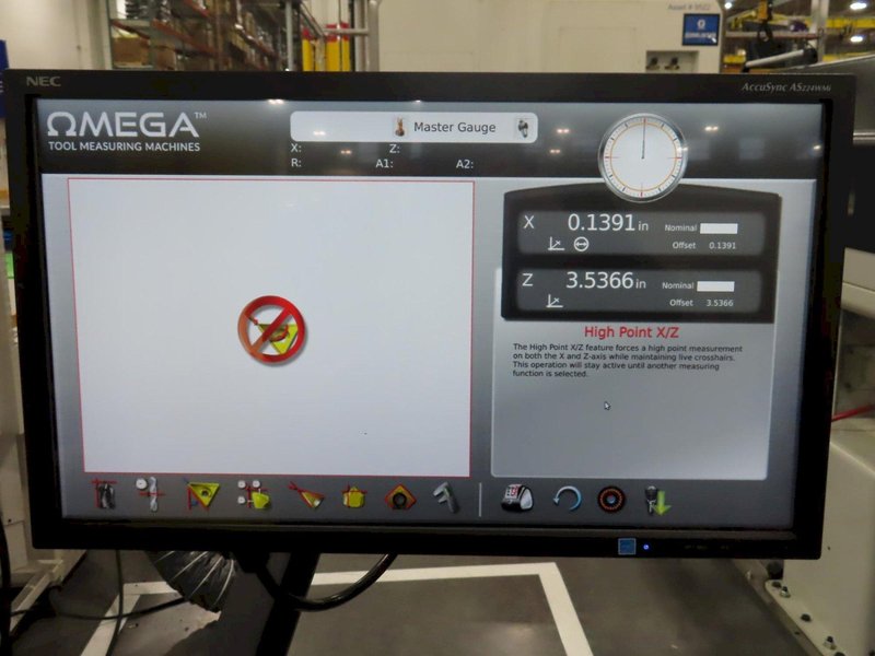 Omega Exactus Tool Setter with 50 Taper Spindle and 40 Taper Adapter Sleeve, Touch Screen Control and MORE!- Auction Item