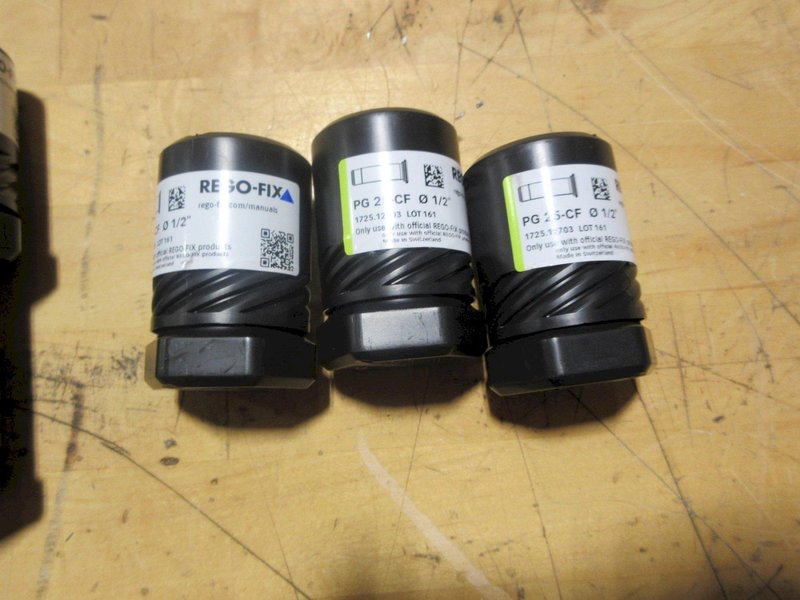 Rego-Fix PowerGrip Collets PG 25-CF (21 pcs), Diameters 1/8&quot; (1), 3/16&quot; (2), 5/16&quot; (4), 1/4&quot; (5), 3/8&quot; (6), 1/2&quot; (3), **All New in Packages**- Auction Item