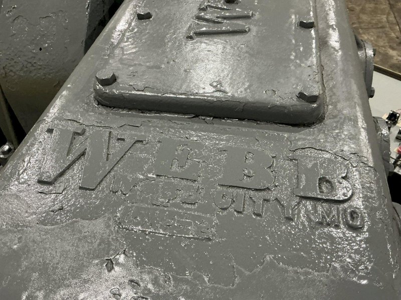 8' X 5/8" WEBB MODEL #9L INITIAL PINCH 3 ROLL PLATE BENDING ROLL: YOBRO #24510