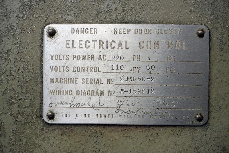 #3 CINCINNATI MODEL #3MI HORIZONTAL UNIVERSAL MILL WITH TOOLMAKERS OVERARM SPINDLE: YOBRO #25929