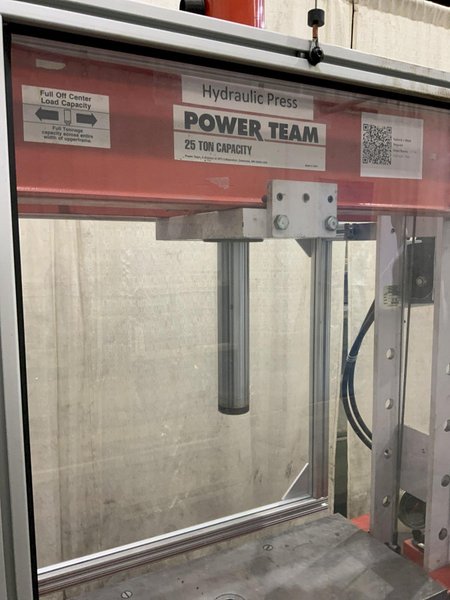 25 TON POWER TEAM HYDRAULIC H FRAME SHOP PRESS STOCK #81276