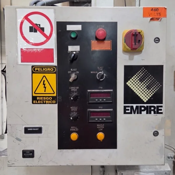 EMPIRE BLAST BOOTH MODEL #IL4884-RS CONVEYOR BELT DUST COLLECTOR SYSTEM: YOBRO #25679