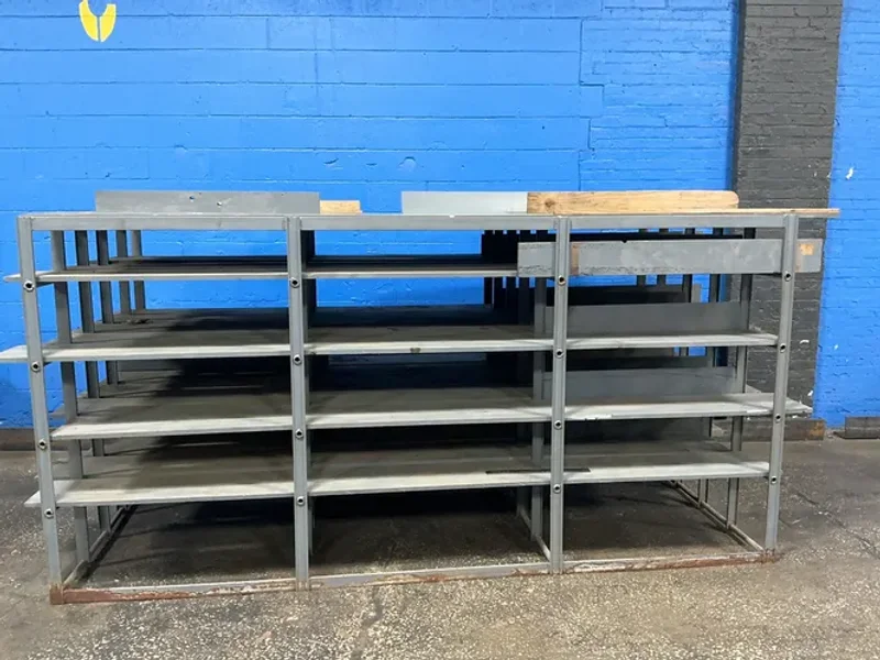 FIVE 60“X120” SHELVES, VARYING HEIGHTS SHELVING UNIT