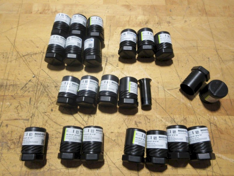 Rego-Fix PowerGrip Collets PG 25-CF (21 pcs), Diameters 1/8&quot; (1), 3/16&quot; (2), 5/16&quot; (4), 1/4&quot; (5), 3/8&quot; (6), 1/2&quot; (3), **All New in Packages**- Auction Item