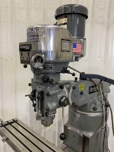 2 HP BRIDGEPORT/HARDINGE RAM TYPE VERTICAL MILL: STOCK # 4151