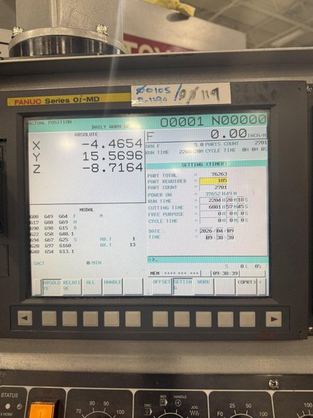Used 2012 Toyoda FV-1165 CNC Vertical Machine Center For Sale