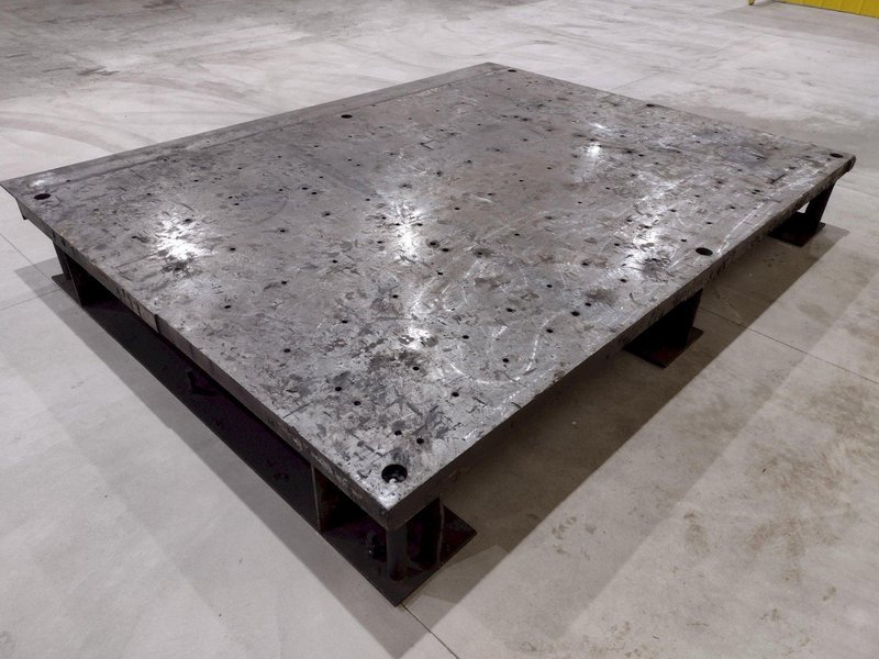 92&quot; X 120&quot; HEAVY DUTY STEEL SURFACE PLATE LAYOUT TABLE: STOCK #19730