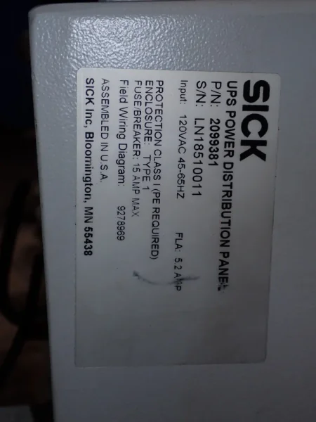 SICK CONTROL CABINET