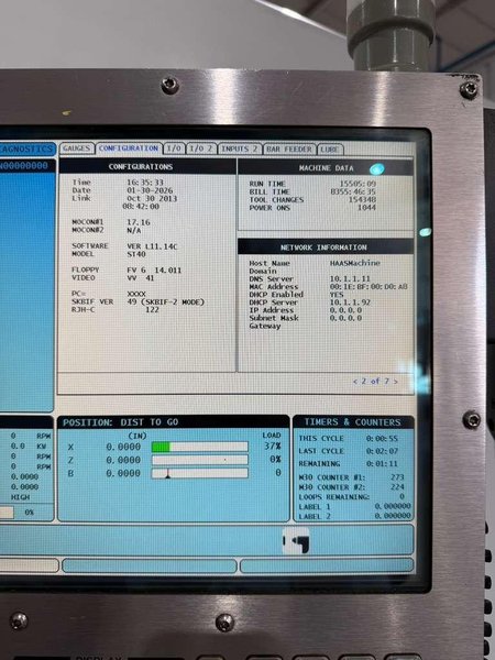 Haas ST-40 CNC Turning Center -18.5″ Chuck, 7.5″ Big Bore Lathe