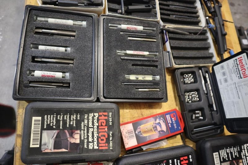 Large Lot of Assorted Heli-Coils, Drills, Taps, Inserts and Driver Tools- Auction Item