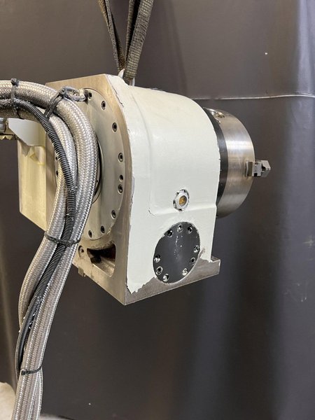 Yuasa DMNC-22101 4th Axis CNC Rotary Table 8.5" Chuck Tailstock Fanuc Motor