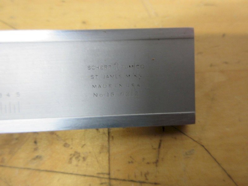 Scherr Tumico 36" Verneer Caliper in Wood Case, 1/1000" on Front, 1/50th mm on Barck Side- Auction Item