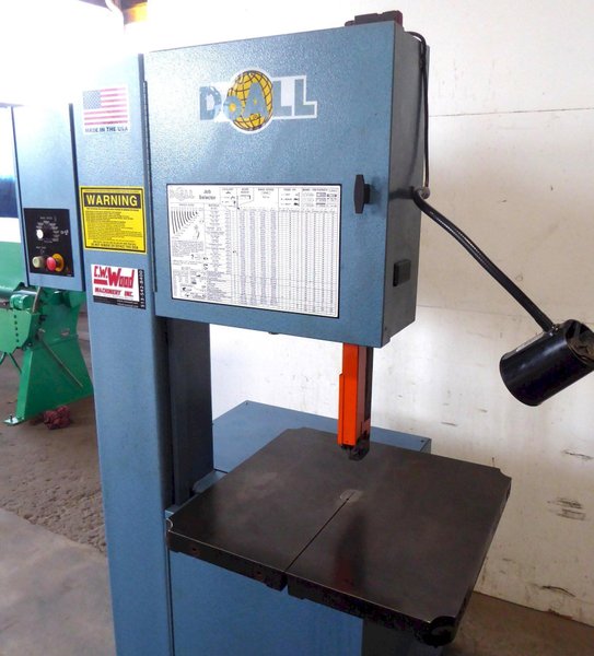 20" Doall Vertical Band Saw 2013-V3, 13" Under Guide, 30-5500 FPM, 26" x 26" Tbl., 3 HP, Excellent