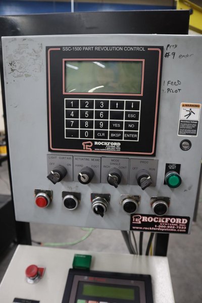 Bliss #29 150 Ton OBI Back Geared Punch Press, Single Crank,  Air Clutch and Brake, Rowe 24" Press Feed