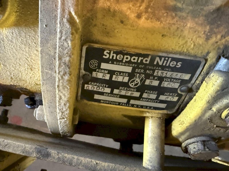 3 TON SHEPARD NILES UNDER HUNG HOIST. STOCK #0316822