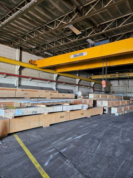 40 TON X 48' SPAN MUNCK LOADRUNNER OVERHEAD BRIDGE CRANE. STOCK # 0982226