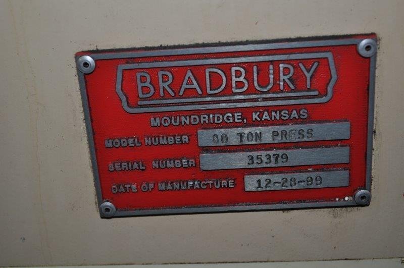 80 Ton Bradbury Cut Off Press