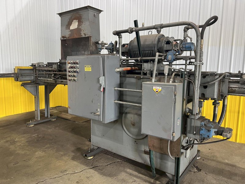 12&quot; X 12&quot; LOGEMANN MODEL #1212 HYDRAULIC SCRAP METAL BALER / BRIQUETTER: STOCK #11504