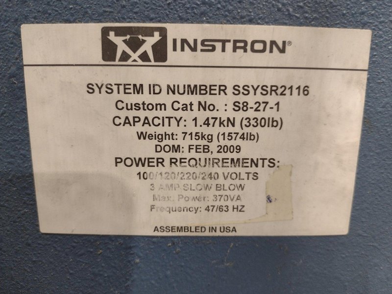 WILSON INSTRUMENTS SERIES B2000 HARDRESS TESTER W/ INSTRON DRO: STOCK #19144