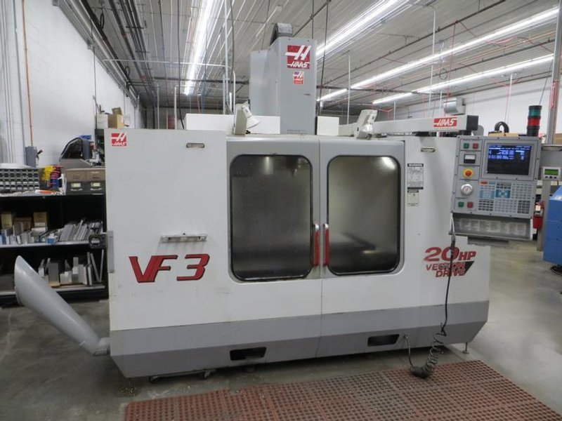 Haas VF-3 CNC Vertical Machining Center, Haas 32-Bit CNC Control, 20-Station Automatic Tool Changer, Programmable Coolant, USB- Auction Item