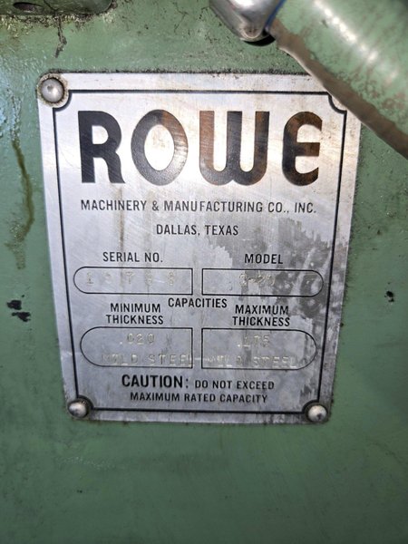 20" X .175" ROWE C-20 POWERED STRAIGHTENER. STOCK # 1004825