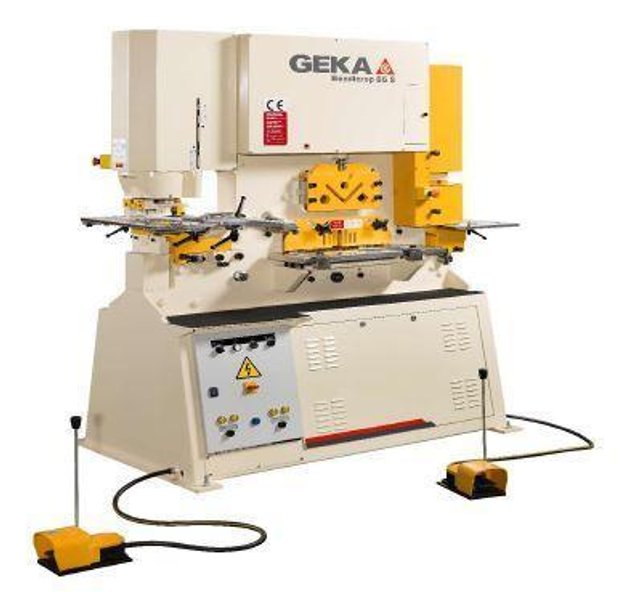 93 Ton, New Geka Hydraulic Ironworker Model Bendicrop 85S - Dual Operator