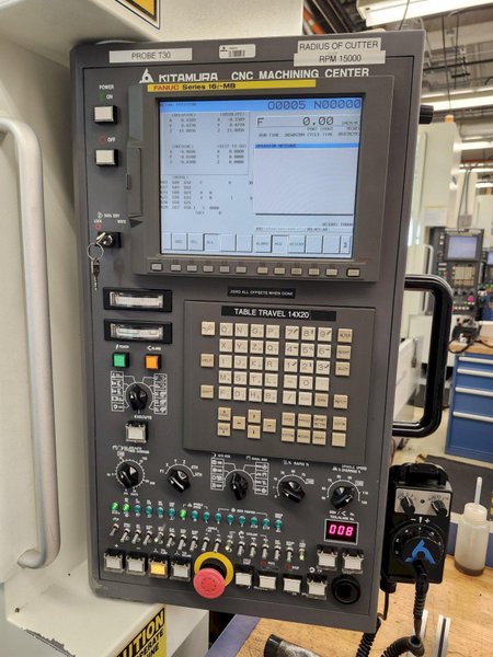 2008 KITAMURA Mycenter-1XiF Vertical Machining Center - 15,000 RPM Spindle Speed, 3450 Actual Cut Hours - In Test Lab