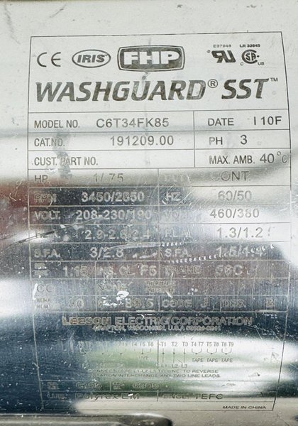 Transfer Pump  |  w/ Leeson 1Hp Motor with Variable Speed Drive