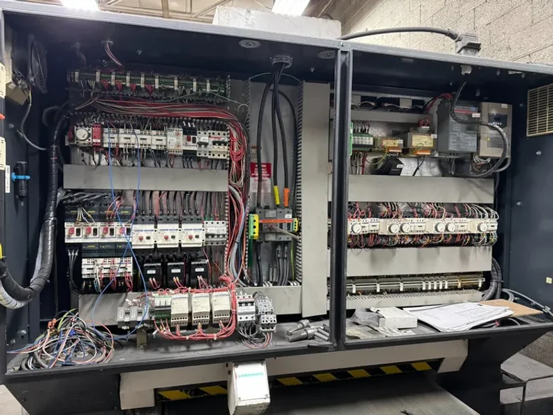 USED 2004 TIMESAVERS 3 ABRASIVE HEAD WET WIDE BELT SANDER