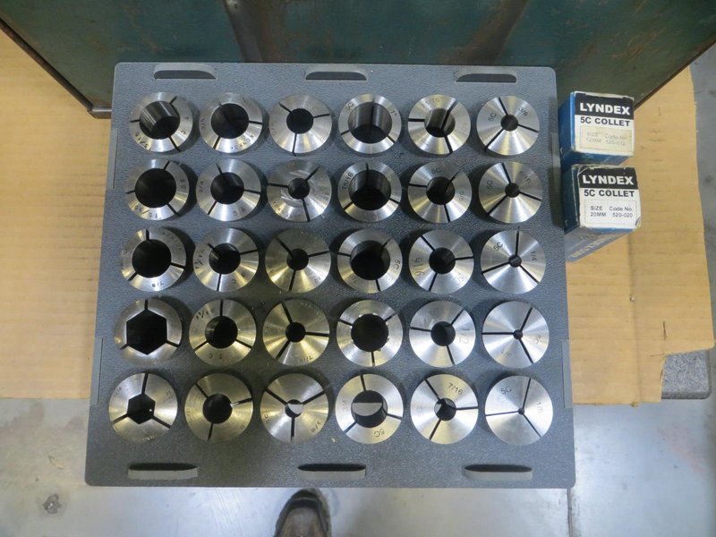 5C Collets w Storage Rack - Including Hardinge and Lindex- Auction Item