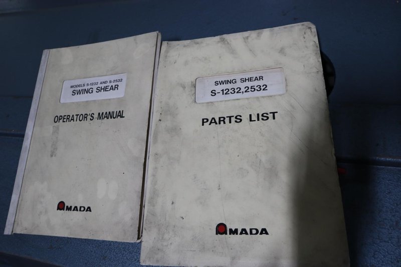 Amada S-2532 8&#039;x11 Gauge Hydraulic Shear, Front Operated Power Backgauge, Squaring Arm- Auction Item