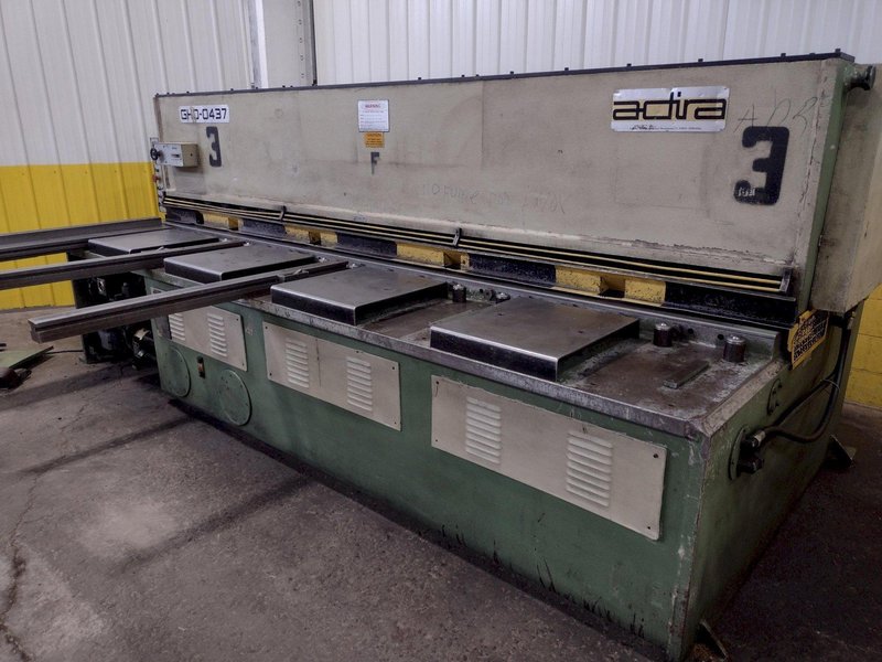 12&#039; X 9 GA (.156&quot;) ADIRA MODEL #GHO-0437 HYDRAULIC SHEAR: STOCK #16384