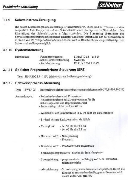 Schlatter CNC GNPB 48/20/280 seam/roll welding