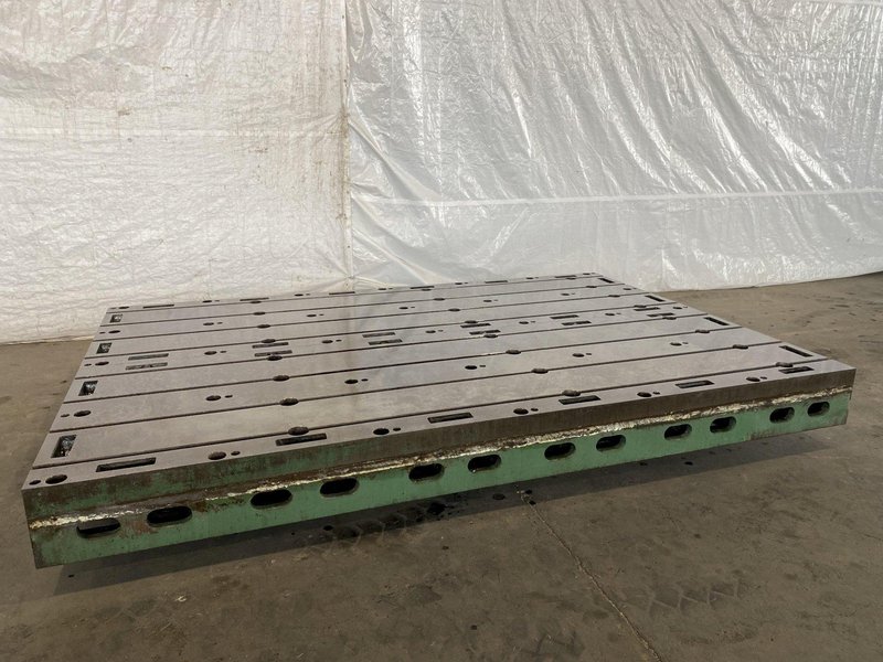 96&quot; X 144&quot; X 12&quot; GIDDINGS AND LEWIS T-SLOTTED FLOOR PLATE. STOCK # 1163121
